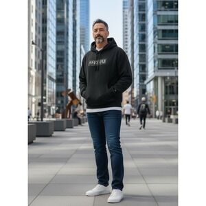 Kuiu Ultralight Hunting Mens Black Graphic Pullover Hoodie Sweatshirt Size Large